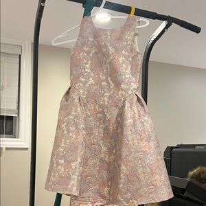 Elegant Pink Floral Kids Dress